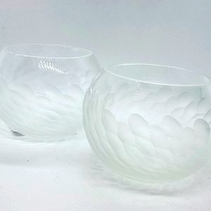 Votive Candle Holders Clear and Frosted Glass The White Barn Candle Co